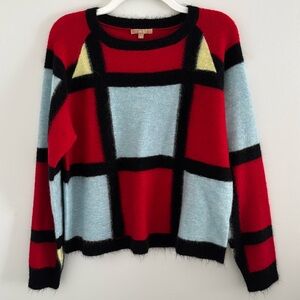 KIER + J Geometric Knit Sweater